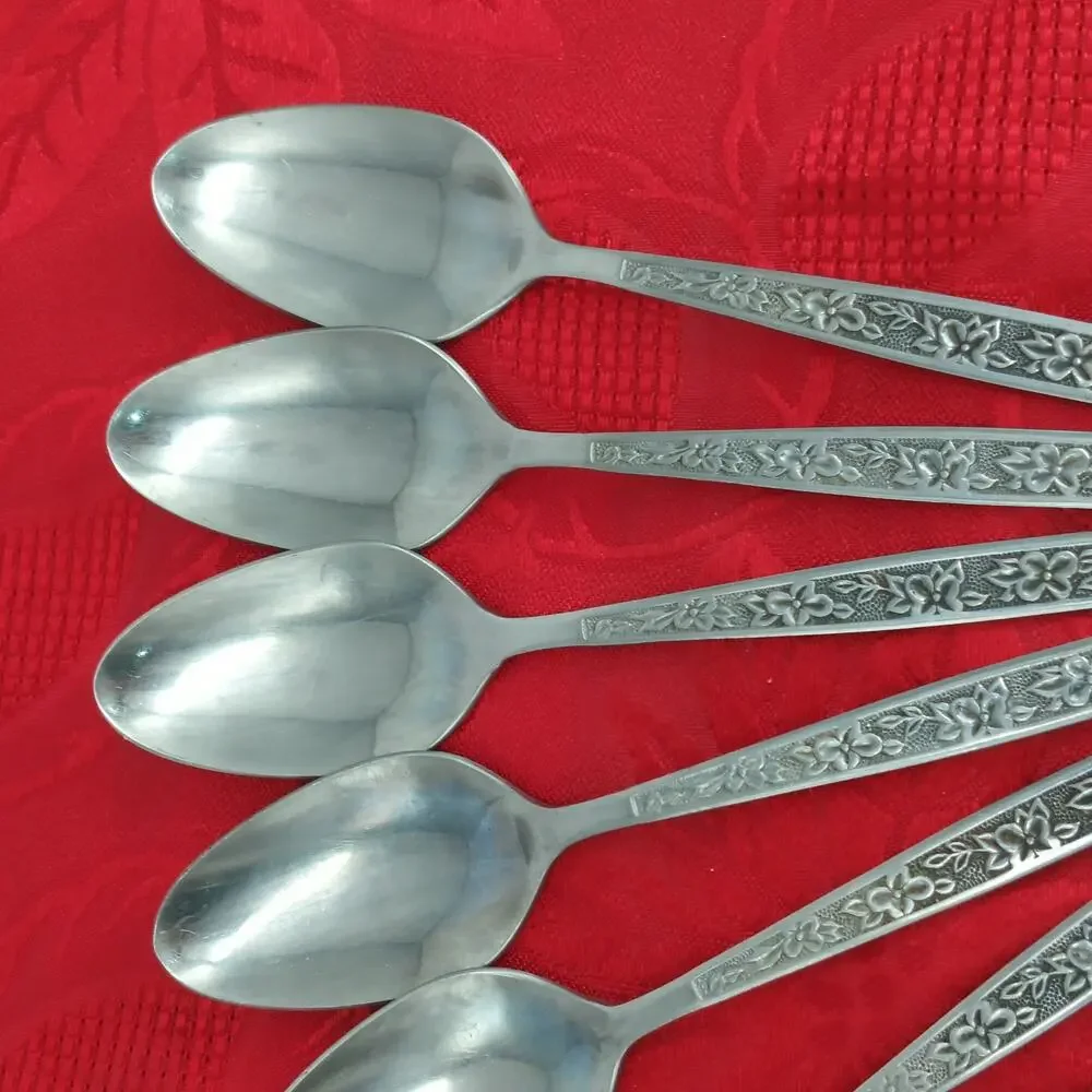 8X Tbsp La Spana Stanley Roberts Stainless MCM Table Spoons Flatware
